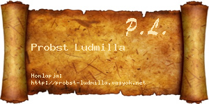 Probst Ludmilla névjegykártya